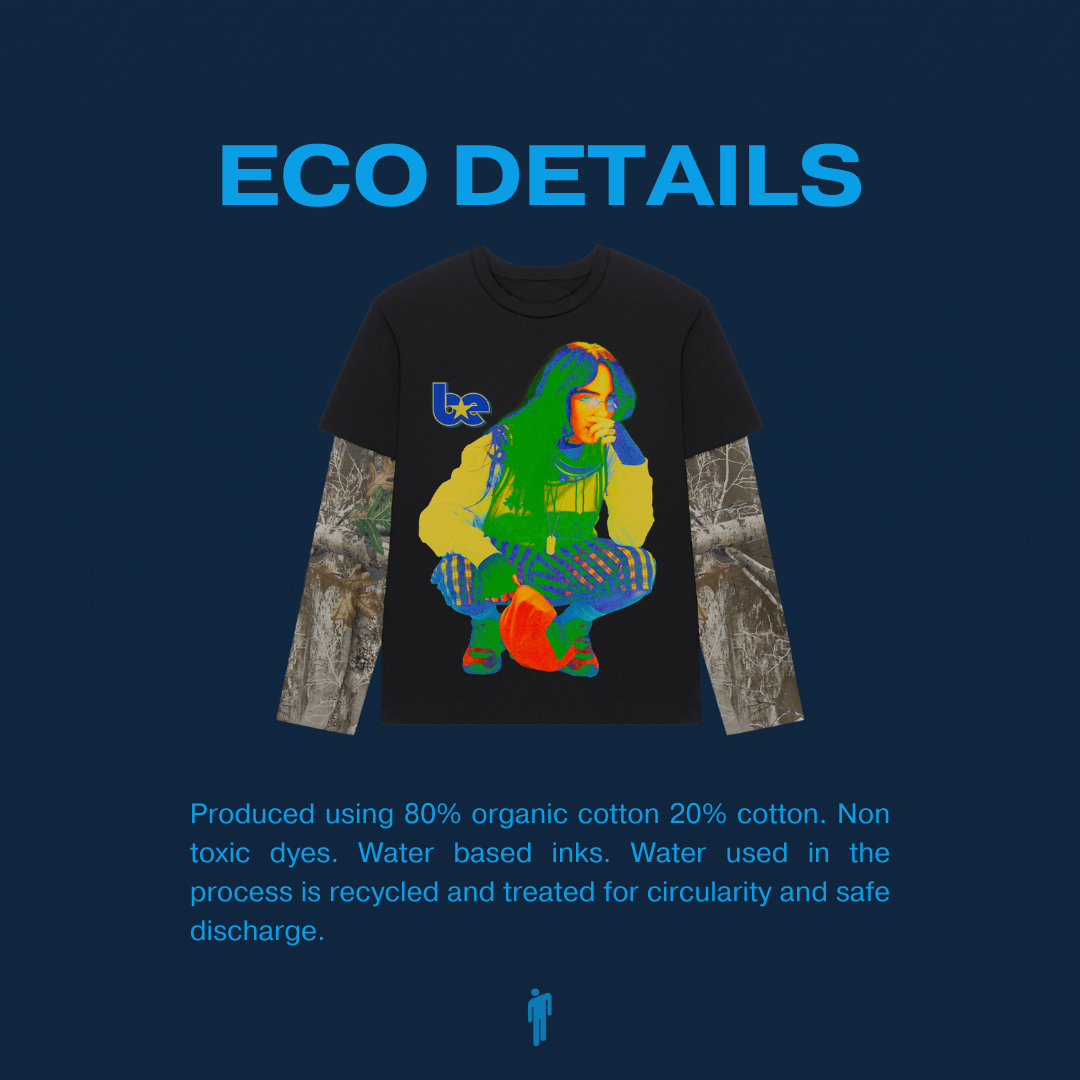 HIT ME HARD AND SOFT TOUR CAMO LAYERED LONG SLEEVE TEE
