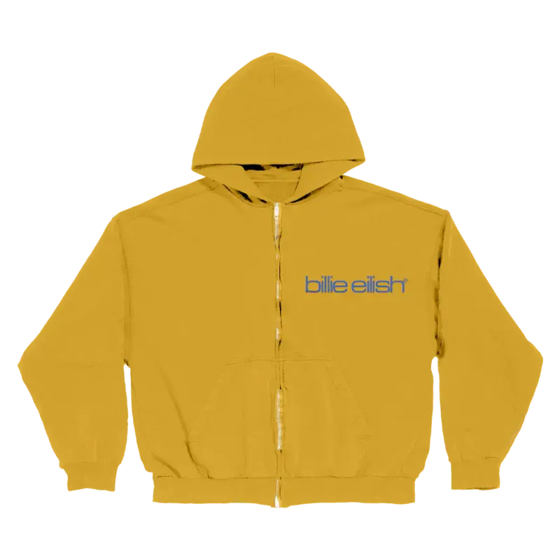 Billie Yellow Tour Zip Hoodie Billie Eilish Merch