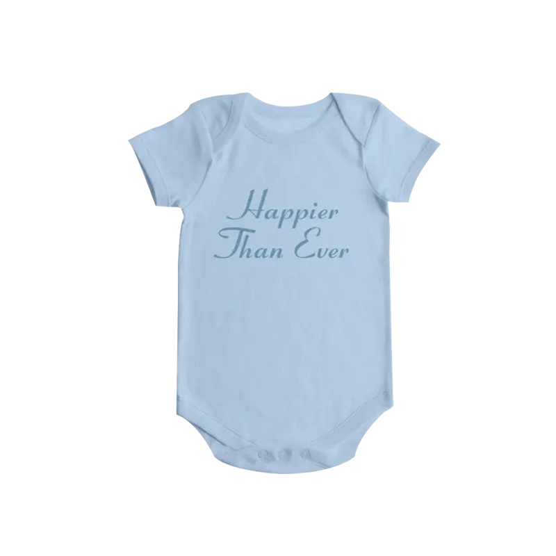 Happier Than Ever Organic Blue Onesie Billie Eilish Merch
