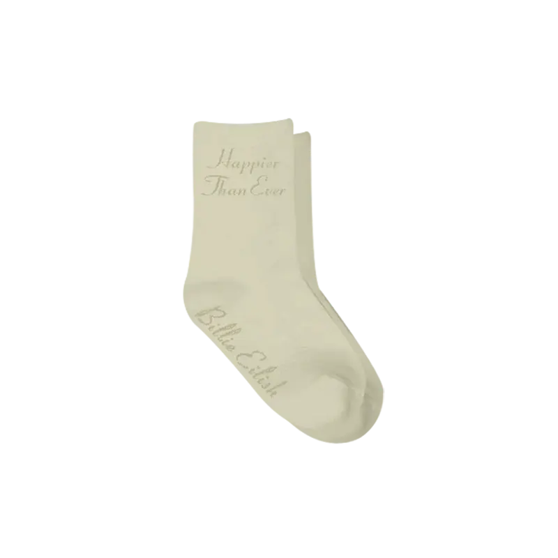 Happier Than Ever Organic Youth Socks Billie Eilish Merch