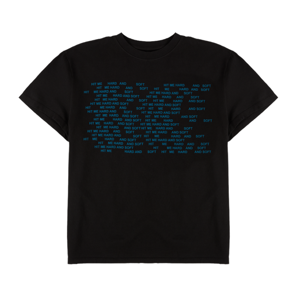 HIT ME HARD AND SOFT Repeat Black Tee