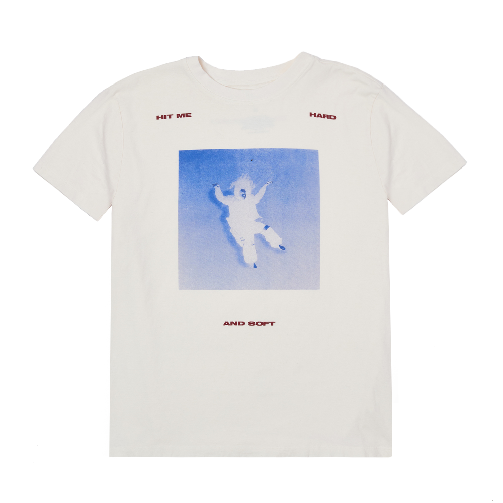 Falling Scatter Text White T-shirt