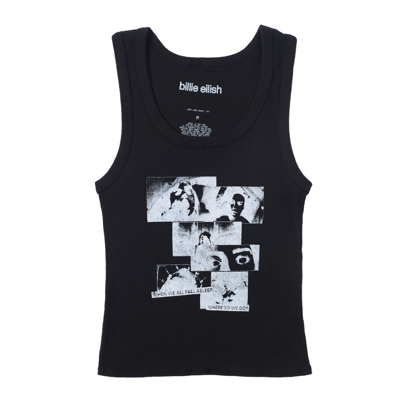 WHEN WE ALL FALL ASLEEP, WHERE DO WE GO? Anniversary Tank in Black