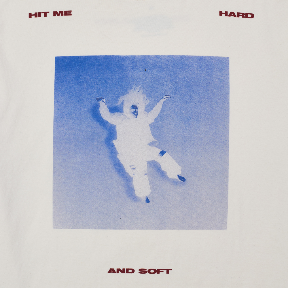 Falling Scatter Text White T-shirt