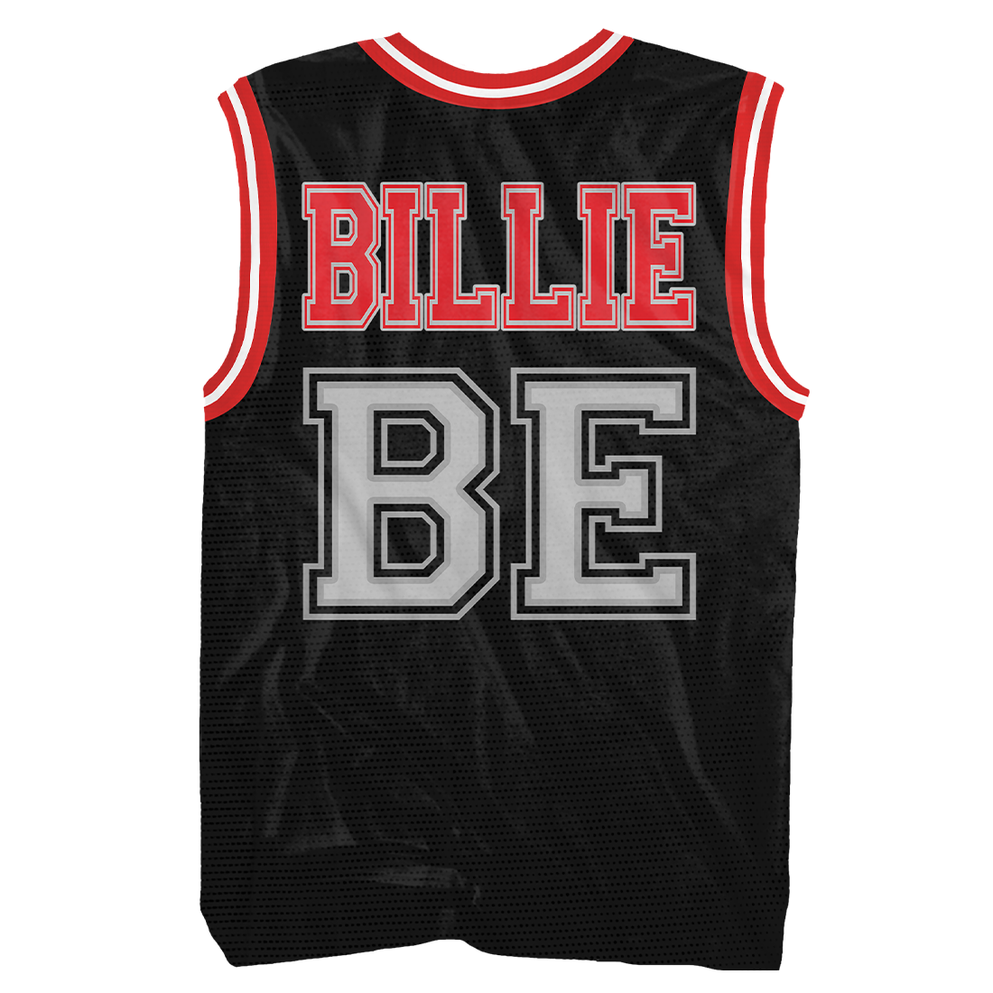 BILLIE EILISH MAILLOT ROUGE ET NOIR